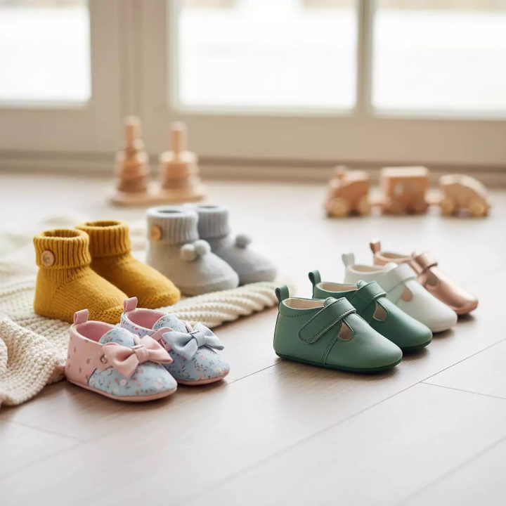 Chaussons et chaussures adaptés aux premières explorations